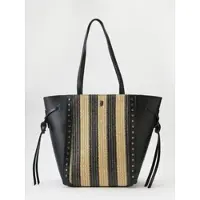 KOROSHI Shopper ecru / negro