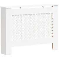 vidaXL Cubierta para radiador, blanca, 112 x 19 x 81,5 cm, de MDF