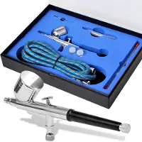 vidaXL Kit de aerógrafo con boquillas de 0,2 / 0,3 / 0,5 mm