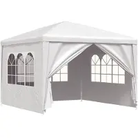 vidaXL Tienda de campaña para fiestas, 3x3 metros, blanca