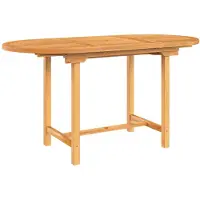 vidaXL Mesa de jardín extensible, 110-160x80x75 cm, madera maciza de teca