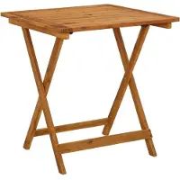 vidaXL : Mesa de jardín plegable, 70x70x75 cm, madera maciza de acacia