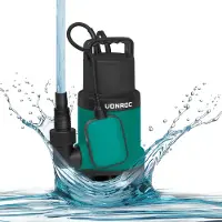 Vonroc Bomba sumergible 750W - 14000l/h | Agua sucia y limpia