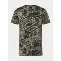 KOROSHI Camiseta caqui / pino