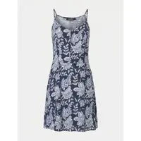 KOROSHI Vestido navy / blanco