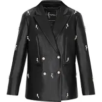 Faina Blazer 'Fashion Look' negro