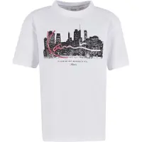 Karl kani Camiseta 'Skyline' rojo carmesí / negro / blanco