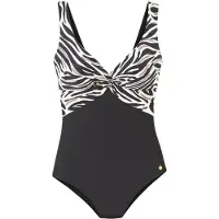 LASCANA Traje de baño crema / negro / blanco