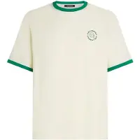 Karl Lagerfeld Camiseta 'Ikon' crema / verde oscuro