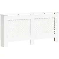 vidaXL Cubierta para radiador, blanca, 172 x 19 x 81,5 cm, de MDF