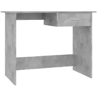 vidaXL Escritorio gris hormigón de , 100 x 50 x 76 cm, fabricado en material de madera