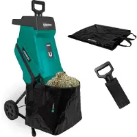 Vonroc Trituradora 2500W - Para ramas de hasta 45mm | Incluye bolsa de recogida de 45L
