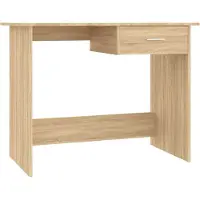vidaXL Escritorio , color Sonoma, 100x50x76 cm, estructura de madera