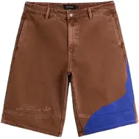 Desigual Pantalón 'Bermuda' azul cobalto / marrón