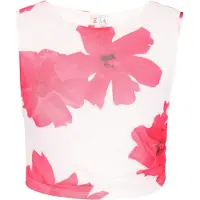 IZIA Top rosa / blanco