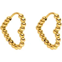 Purelei Pendientes 'Bubble Heart' oro