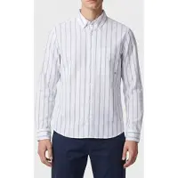 Calvin Klein Ls Stripe Oxford Classic Shirt Brilliant White Talla: XXL | Camisas Casuales Outlet | Hombre | Blanco