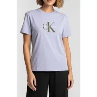 Calvin Klein Hero Ss Classic Monogram T-shirt Casual Blue Talla: L | Camisetas de Seda Outlet | Mujer | Azul