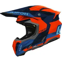 Airoh Twist 3 Fancy Casco De Cross Azul/Naranja S unisex