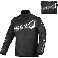 Macna Rainossi para hombre Chaqueta de lluvia Negro/Blanco L hombres
