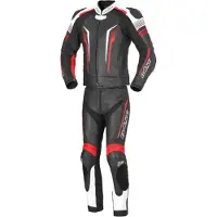 Büse Tormo damas Conjunto Cuero 2 Piezas Negro/Rojo 38 unisex