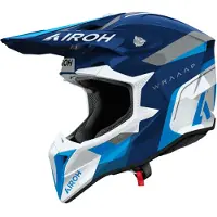 Airoh Wraaap Conquer Casco De Cross Blanco/Azul XL unisex