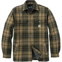 Carhartt - Flannel Sherpa-Lined Shirt Jacket - Chaqueta sport size L, oliva