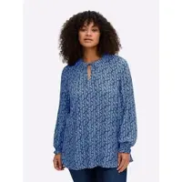 Sheego Blusa azul / blanco