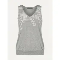 KOROSHI Top gris / blanco