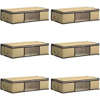 vidaXL : Caja de almacenamiento con ventana lateral transparente, 6 unidades, 50,4 litros