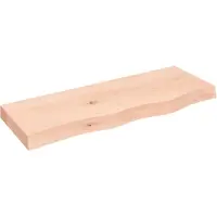 Syfax Encimera de baño madera maciza sin tratar 80x30x(2-6) cm