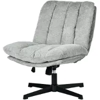 Meubles Cosy Sillón relax giratorio y ajustable con reposabrazos y asiento grueso de chenilla gris – CONFOD