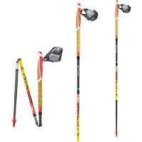TSL Outdoor - Bastones de trail/running - Trail C4 Cork Cross Fire Sht - Talla 125 cm - Naranja