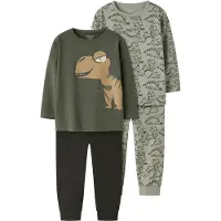 Name it Pijama beige / verde / verde oscuro