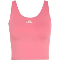 Adidas adidasCamiseta con sujetador para poco impacto 3 Stripes Studio All Me S Pink Fusion Mujer