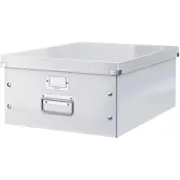 Leitz Caja de almacenamiento Click & Store, tamaño A3, color blanco, paquete de 6 unidades