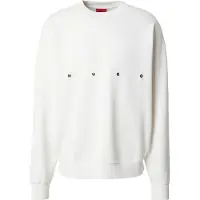 HUGO Sudadera 'Darislong' negro / blanco natural