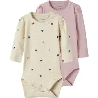 Name it Pijama entero/body 'NBFNutti' marfil / navy / altrosa