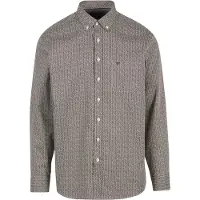 Fynch&Hatton Camisa marrón oscuro / blanco