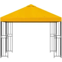 vidaXL Pabellón de 3 x 3 metros, color amarillo, fabricado en poliéster y acero, con una densidad de 190 g/m²
