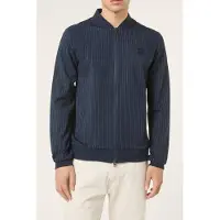 FILA Lucca Regular Pinstriped Track Jacket Black Iris / Egret Str Talla: L | Sudaderas con Capucha Outlet | Hombre | Negro