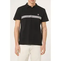 FILA Diecimo Regular Heritage Tape Polo Shirt Black Talla: L | Polos Outlet | Hombre | Negro