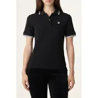 FILA Biella Slim Tipped Polo Shirt Black Talla: L | Polos Outlet | Mujer | Negro