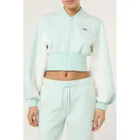 FILA Lecore Cropped High Rib Scuba Track Jacket Soothing Sea-egre Talla: L | Sudaderas con Capucha Outlet | Mujer