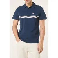 FILA Diecimo Regular Heritage Tape Polo Shirt Black Iris Talla: XL | Polos Outlet | Hombre | Negro