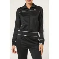 FILA Michi Regular Cropped Taped Track Jacket Black Talla: M | Sudaderas con Capucha Outlet | Mujer | Negro
