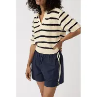 Alchemist Polo Dalia Wool White/navy Stripe Talla: L | Sudaderas con Capucha Outlet | Mujer | Blanco
