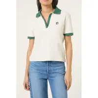 FILA Belfort Relaxed Johnny Collar Towelling Top Egret-posy Green Talla: L | Polos Outlet | Mujer | Verde
