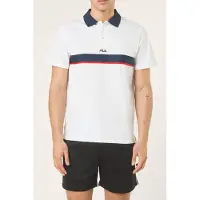FILA Sagano Relaxed Taped Polo Shirt Bright White Talla: M | Polos Outlet | Hombre | Blanco