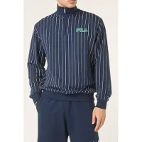 FILA Statuto Loose Pinstriped Half Zip Sweatshirt Black Iris / Eg Talla: L | Jerséis Outlet | Hombre | Negro